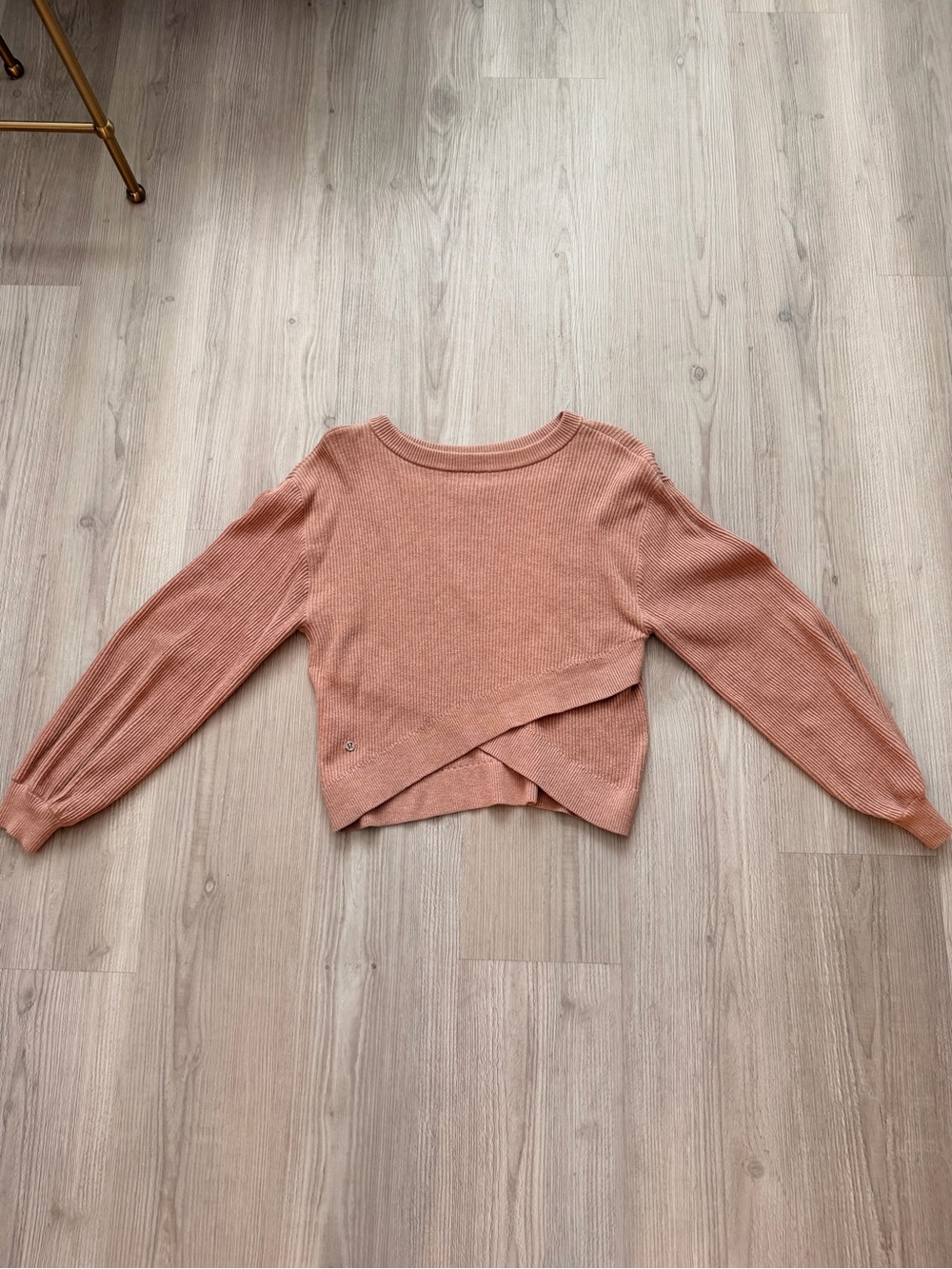 Lululemon Rose Crossover Ribbed Long Sleeve Top